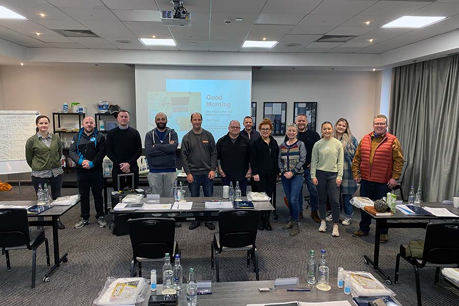 Course delegates from the Ultima Cleaning Academy Biohazard Decontamination course held in WInter 2022